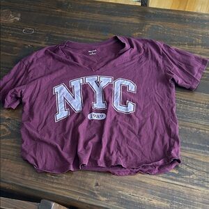 Hollister Purple NYC Graphic Tee
